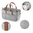 thumbnail image 6 of Large Baby Diaper Caddy Organizer – Felt Storage Basket With Handles For Nursery, Changing Table, Or Travel (15"x18"x33"), 6 of 6