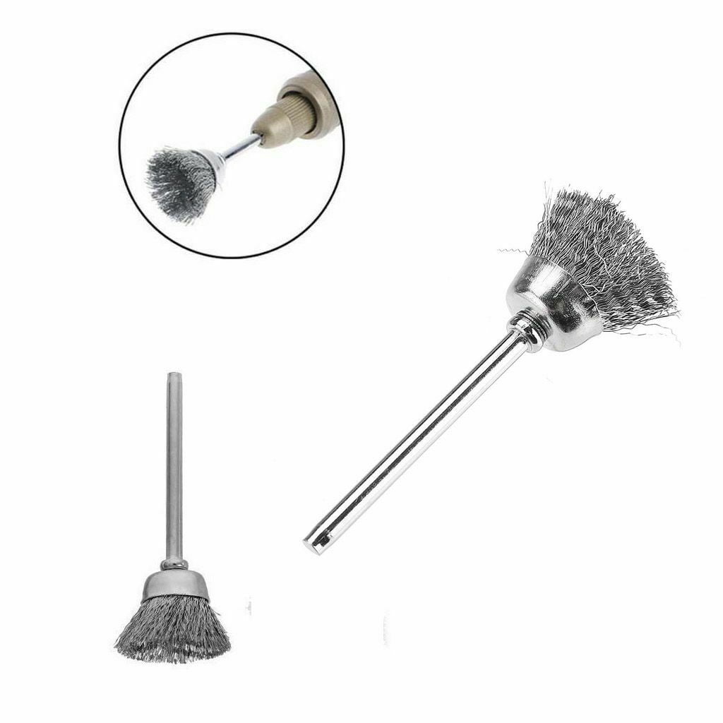 8mm Stainless Steel Wire Brush with Bowl-shape Head and 2.35mm Shank for Clean 