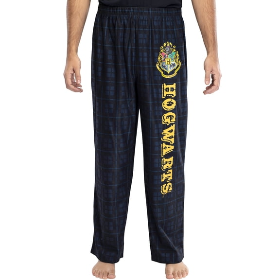 Harry Potter Men's Hogwarts House Crest Plaid Lounge Pajama Pants All 4 Houses Gryffindor Ravenclaw Slytherin Hufflepuff