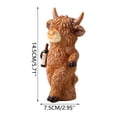 thumbnail image 4 of YYV Durable Resin Cow Tabletop Figurine Highland Cow Sculpture Shelf Mantel Decorative Accent For Home 1-Pack, 4 of 9