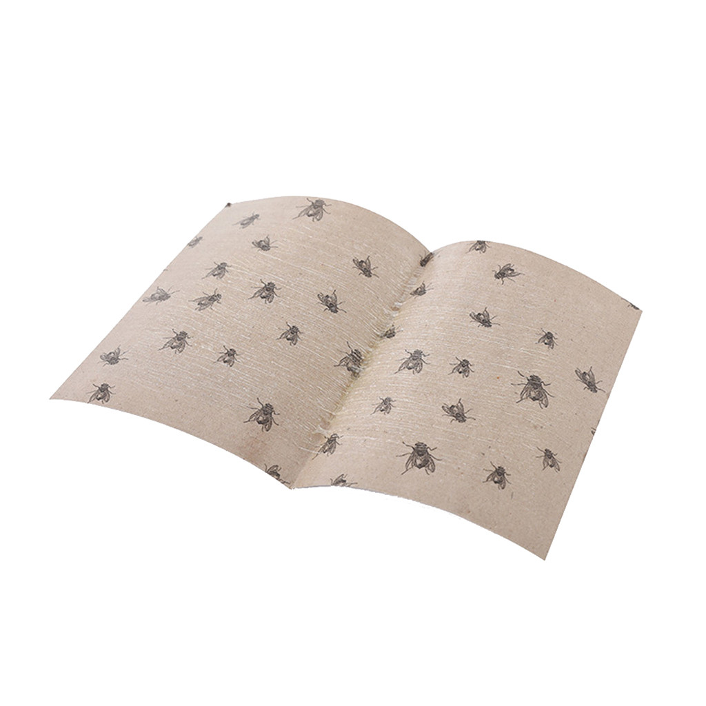 100 Pcs Sticky Glue Paper Fly Flies Trap Catcher Bugs Insects Catcher
