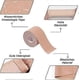 thumbnail image 3 of Muscle Sports Kinesiology Tape, 5m x 5cm, Waterproof Elastic Sports Kinesiology Tape, 3 Rolls (1 x Beige, 1 x Beige, 1 x Beige), 3 of 5