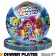 thumbnail image 2 of Rainbow Rangers Birthday Party Supplies Balloons Plates Decoration Cake Topper Decor Tableware Banner Backdrop, 2 of 8