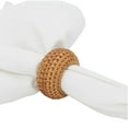 thumbnail image 2 of Fennco Styles Hand Woven Rattan Decorative Napkin Rings, Set of 4 - Caramel Napkin Holder for Home, Farmhouse Dcor, Banquets, Family Gathering and Special Occasion, 2 of 5