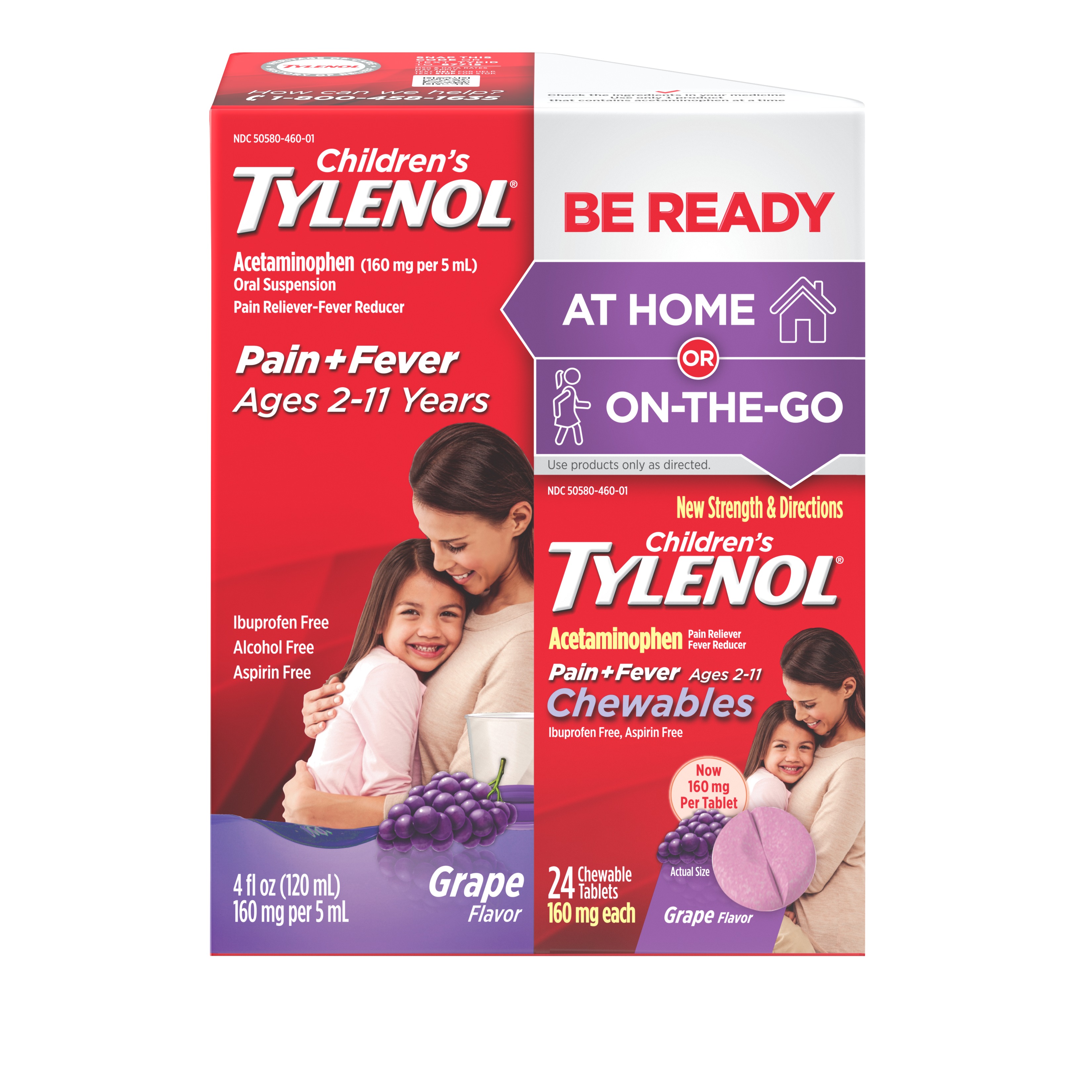 Children's Tylenol Pack, Liquid (4 fl. oz) and Chewables (24 ct)