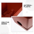 thumbnail image 4 of PAMINGONO Set of 6 Dark Red Plastic Planter Boxes for Garden, Balcony, Home Planting and Outdoor Use, 4 of 5