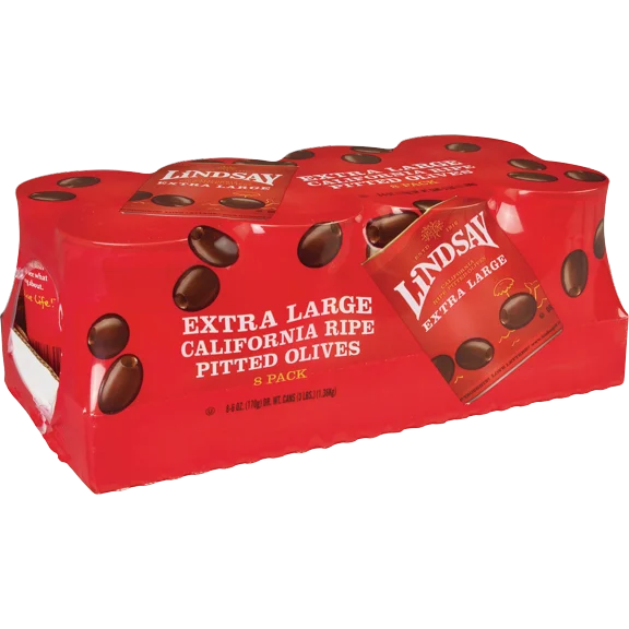 Lindsay Extra Large Black Pitted Olives, 6 oz, 8 ct