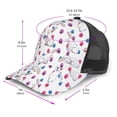 thumbnail image 3 of Picia Rabbit Eating Pattern Trucker Hat,Baseball Cap,Sun Protection Cap,Stylish Headwear,Leisure Cap,Outdoor Sports Cap, 3 of 7