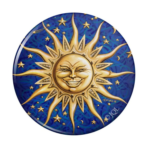 Celestial Suns Moon Shooting Stars Kitchen Refrigerator Locker Button Magnet