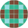thumbnail image 1 of Ahgly Company Indoor Round Patterned Turquoise Green Area Rugs, 3' Round, 1 of 6