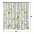 thumbnail image 3 of 72x72 Inch Fabric Shower Curtain Waterproof Polyester, Daisy Floral Print, 3 of 6