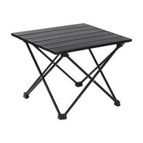 Uutvmp Portable Camping Table, Outdoor Iron Tabletop Folding Table, Folding Compact Beach Table for Camping Hiking Backpacking Outdoor Picnic