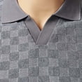 thumbnail image 5 of Yaoyar Mens Knit Sweater Textured Casual Vintage Collared Polo Shirts Solid Jacquard Patterned Old Money Pullover Top, 5 of 7
