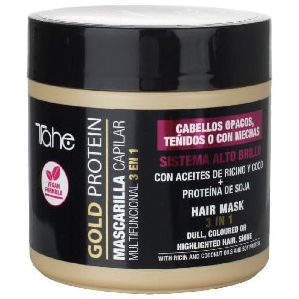 Tahe Gold Protein for Colored Hair Small Kit - Shampoo 300ml + Mask 400ml + Styling Cream 100ml