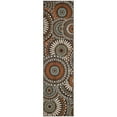 thumbnail image 6 of SAFAVIEH Veranda Petra Geometric Indoor/Outdoor Area Rug, Chocolate/Terracotta, 8' x 8' Square, 6 of 10
