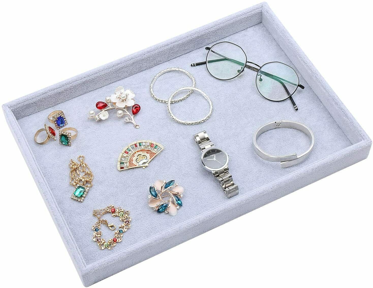 100 Rings Jewellery Display Storage Box Earrings Jewelry Plate Ring Jewelry Box 