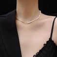 thumbnail image 3 of Collier en Acier de style ins Perle Collier en Acier Titane Léger Luxe Chic niche design Mode Tout-Match Femmes Collier, 3 of 4