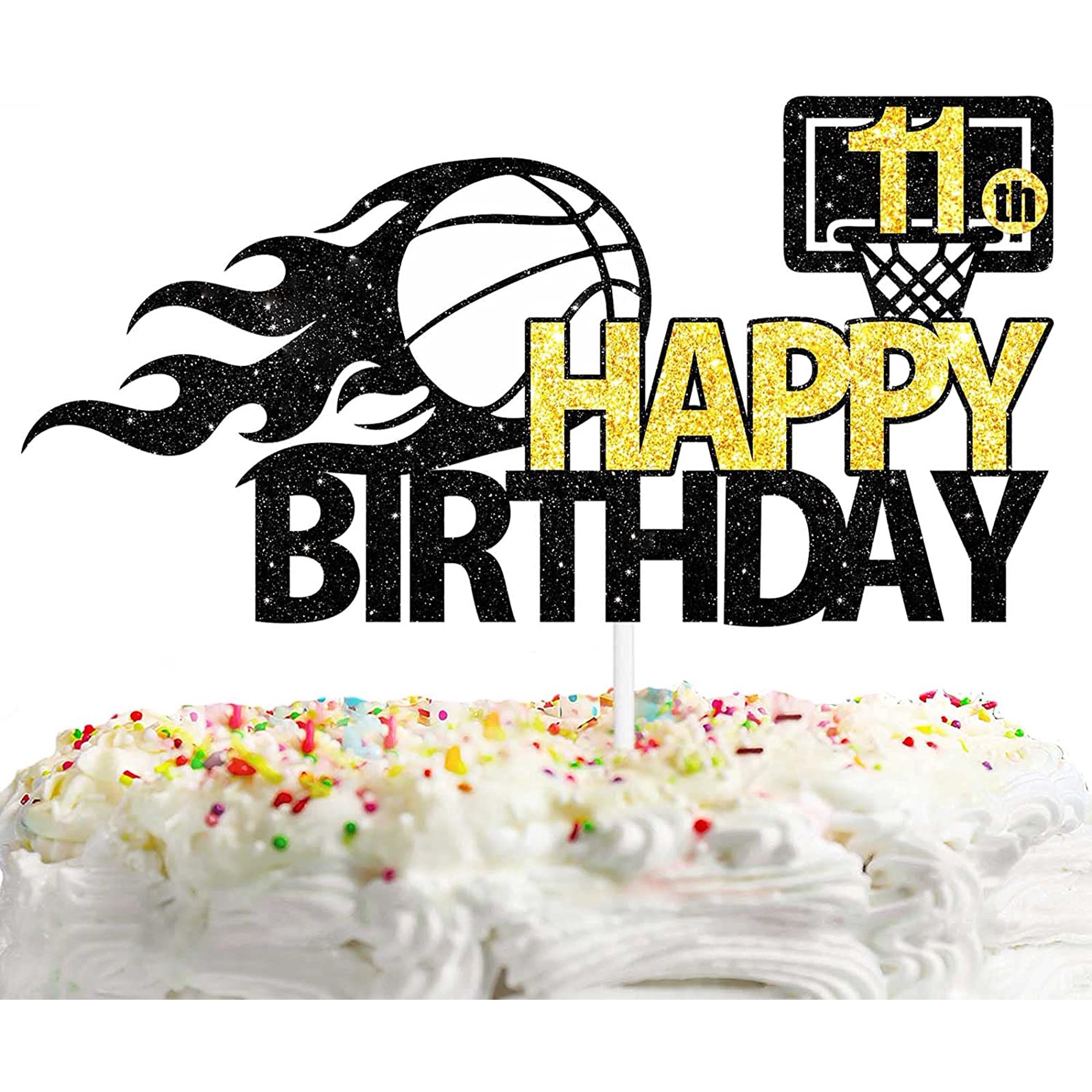 Déco Gâteau Basketball Anniversaire - Lot De 6 Pièces - Pour Garçons Et Fans De Sport