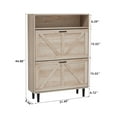 thumbnail image 2 of Slevoo Shoe Cabinet with 2 Flip Drawers, Shoe Cabinet Storage for Foyer, Entryway, Hallway (Oak), 2 of 7