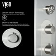 thumbnail image 5 of Vigo VG08001 Dilana 67" H 6-Jet Thermostatic Shower Panel - Stainless Steel, 5 of 9