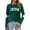Z1 Green-2, variant on Womens Tee St. Patrick'S Day Heart Shaped Four Leaf Long Sleeve Womens Knit Tops,Green-2,XL