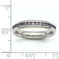 thumbnail image 5 of Stainless Steel 4mm February Purple CZ Ring, 5 of 10