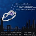 thumbnail image 2 of Gem Stone King 925 Sterling Silver Blue Tanzanite Infinity Ring for Women (0.34 Cttw, Heart Shape 4MM, Gemstone December Birthstone, Size 8), 2 of 6