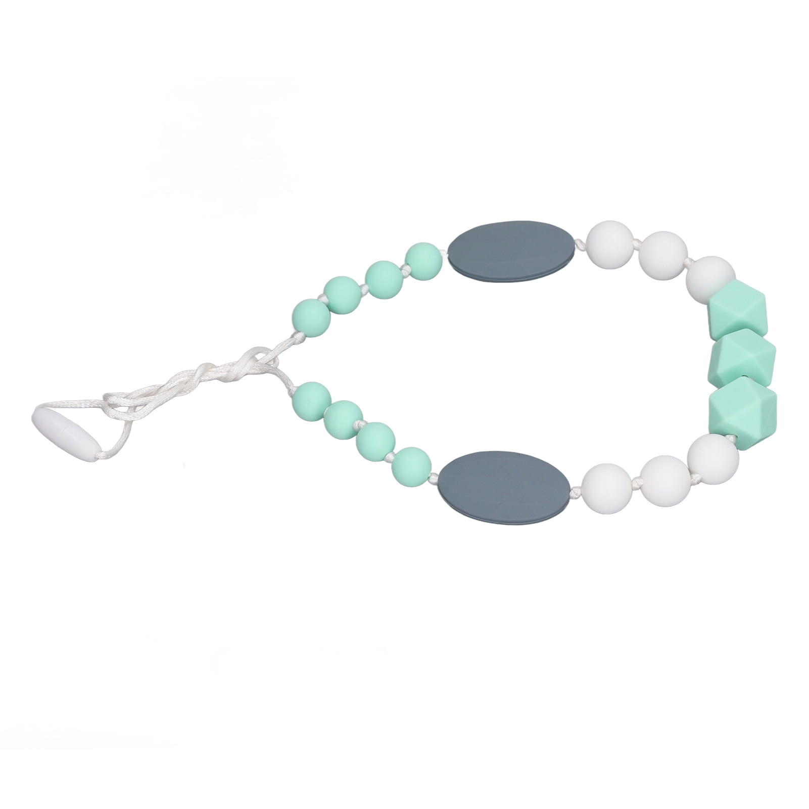 Baby Teething Necklace Silicone Beads Reduce Pain Chewable Baby Teething Necklace Dishwasher Safe Reusable For Home Gray Green Walmart