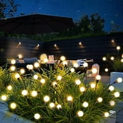 8 Pack Solar Garden Lights, Solar Firefly Light Decorative Outdoor Waterproof, Swaying Solar Powered Outdoor  Yard, Whimsical Fairy Garden Decor, LED Starburst for Patio Outside Christmas decoration