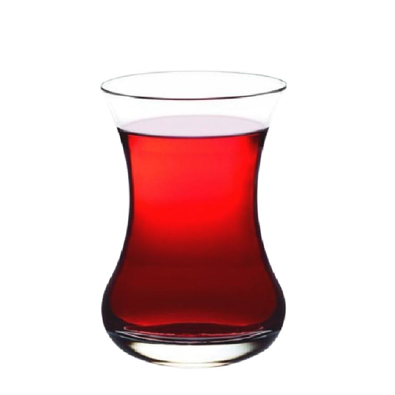 Pasabahce 55411 Keyif Turkish Tea Glasses with Handle, 145 ml, Glass,  Transparent, Pack of 6