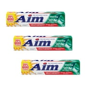 Aim Toothpaste Gel Whitening Mint 6 oz (Pack of 3)