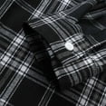 thumbnail image 5 of CYiJun Mens Plaid Shirts Casual Regular Fit Button Up Flannel Checked Plaid Shirts,Black L, 5 of 7