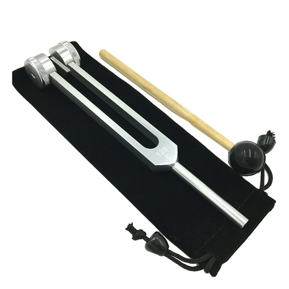yotijay 128Hz Tuning Fork W / Hammer Ball Set For Meditation