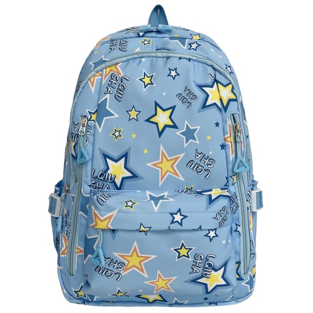Mochila para Estudiantes Y2K Star Fashion Nailon Estética Viajes Al Aire Libre