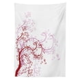 thumbnail image 3 of Ambesonne Floral Tablecloth Rectangular Table Cover, Magnolia Art, 60"x84", Red White, 3 of 4