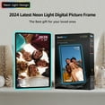 thumbnail image 4 of Apolosign 14" 2K Neon Light Digital Picture Frame, WiFi Smart Photo Frame with 1920 x 1200 IPS Touchscreen and AI Color-Changing LED Strip, Quick Share via Frameo App, Gift for Family & Friends, 4 of 10