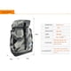 thumbnail image 3 of Mochila Impermeable para Acampada con Bolsillos Laterales, Correas Camuflaje Gris Cola Mochila patines, 3 of 8