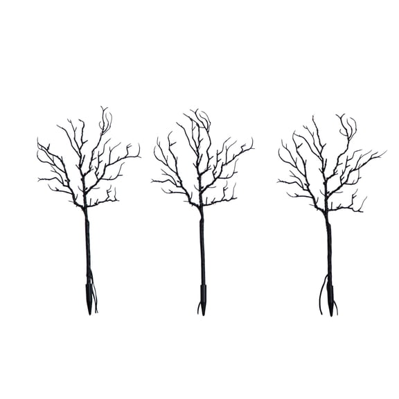 Nearly Natural Pre-Lit Artificial Halloween Twig Branches - 14" - Orange LED Lights - Set of 3