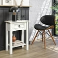 thumbnail image 2 of Table de nuit en bois massif blanc à 1 tiroir par Gateway Creations Inc., 2 of 2