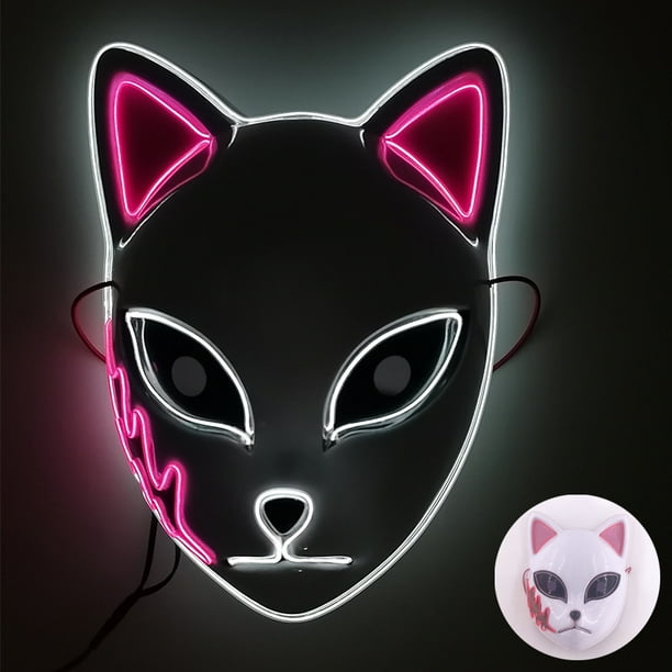 Máscara Japonesa De Cosplay Prajna De Resina | Disfraz De Halloween Con Diseño Realista Y Banda Elástica Ajustable