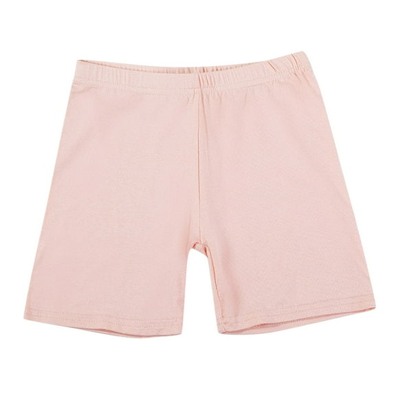 AOMPMSDX Solid Elastic Waist Shorts 4Y Toddler Girls Multicolor Casual Spring Summer Homewear Outwear For Kids Pink 7 Years-8 Years