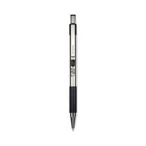 F-301 Ballpoint Pen, Retractable, Bold 1.6 mm, Black Ink, Stainless Steel/Black Barrel, 12/Pack | Bundle of 10 Dozen