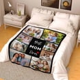 thumbnail image 5 of Personalized Photo Blanket for Family, Customized Bed Blanket with 10 Pictures for Mom Dad Custom Photos Throw Blanket for Best Friends, Personalized Gifts for Couple Girlfriend Boyfriend Blankets, 5 of 5
