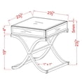 thumbnail image 7 of Furniture of America Xander Contemporary Metal Square End Table in Chrome, 7 of 7