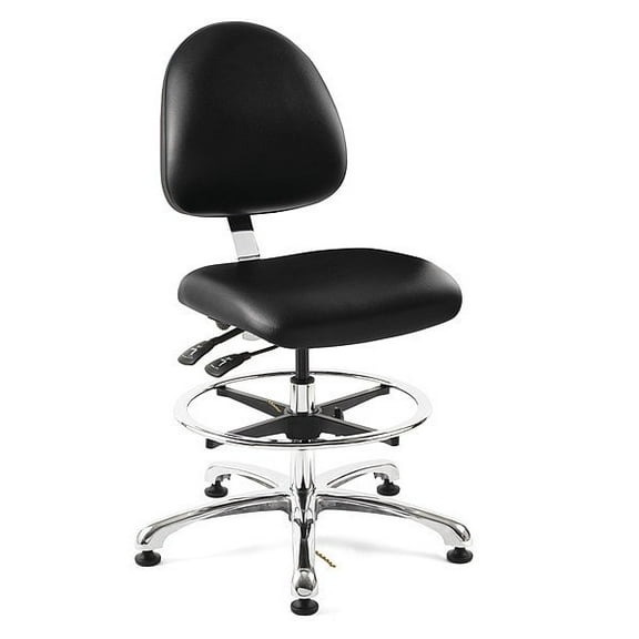 Bevco Vinyl Task Chair, 22" to 29-1/2", Black 9351M-E-BKV