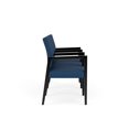 thumbnail image 3 of Pemberly Row Waiting Reception 3 Seat Tandem Seating Wood Frame in Blue, 3 of 5
