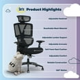 thumbnail image 5 of Serta AirHaven SX1200 Ergonomic Mesh Chair with Adjustable Headrest - Black, 5 of 19