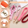 thumbnail image 3 of Uxcell Boho Handmade Bracelet Keychain, 2 Pcs Soft Macrame Keychain for Gym Travel Concerts, Orange, 3 of 5
