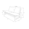 thumbnail image 4 of Maykoosh Art Deco Dreams Futon Frame-Reclaim Mocha Finish-Suede Gray Mattress - 31"D x 76"W x 37"H, 3 Seating Capacity, Rectangular, Tufted Cushions, 4 of 7