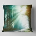 thumbnail image 2 of Designart Magic Blue Forest - Landscape Photography Throw Pillow - 16x16, 2 of 5